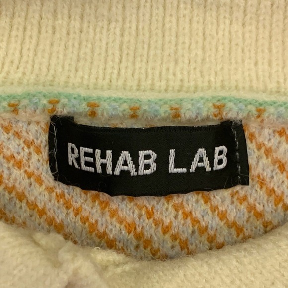 Rehab Lab House of Sunny Style Landscape Cropped Cardigan Sweater OSFM SIze F - Picture 10 of 15